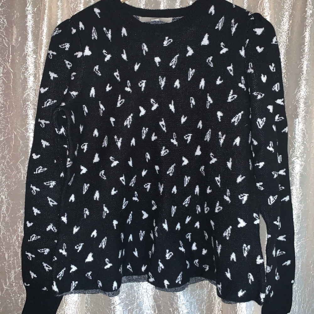 Loft Heart Peplum Sweater